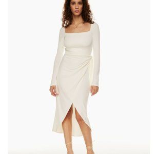 Aritzia Wilfred Saturn Longsleeve Midi Dress - White